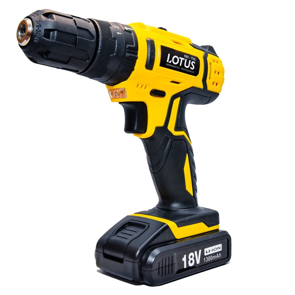 Parafusadeira e Furadeira com Impacto 18V Bivolt com Duas Baterias